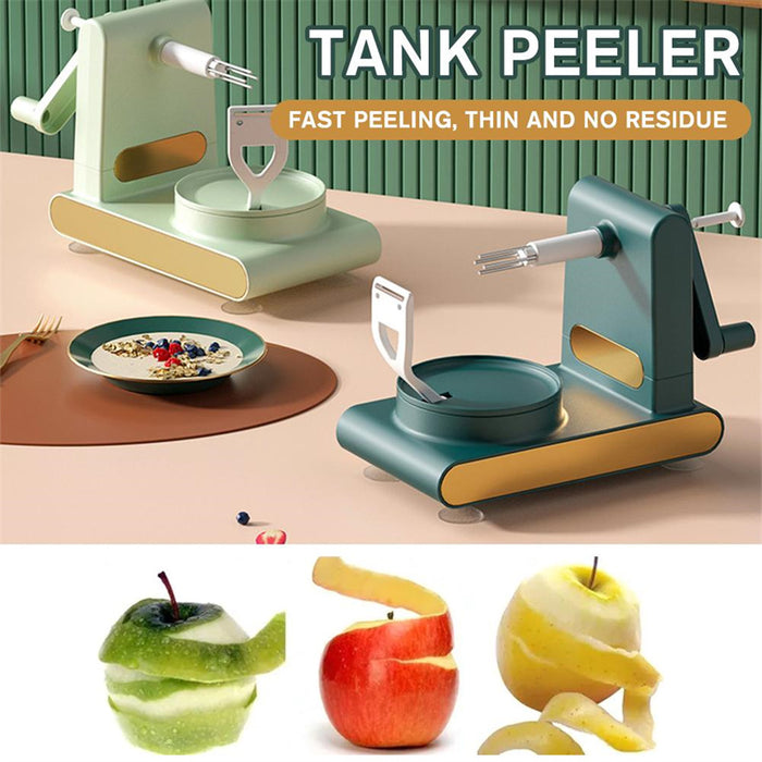 Hand-Crank Fruit & Vegetable Peeler with Suction Base