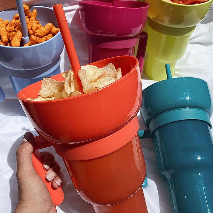 Silicone Straw Cup with Handle