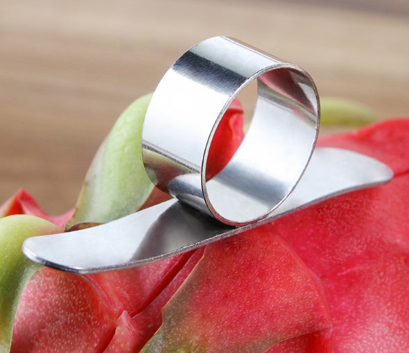 Stainless Steel Finger-Ring Citrus Peeler