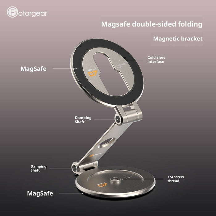 Professional Photography Cold Shoe-Port Accessories Mobile Phone Double Magnetic Bracket