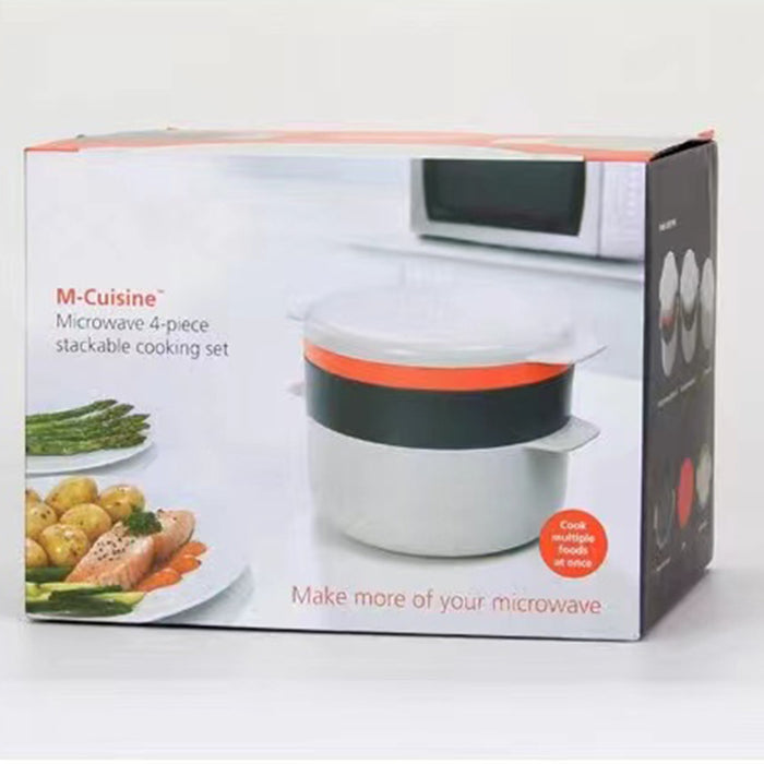 Microwave Steamer Container with Non-Stick Base