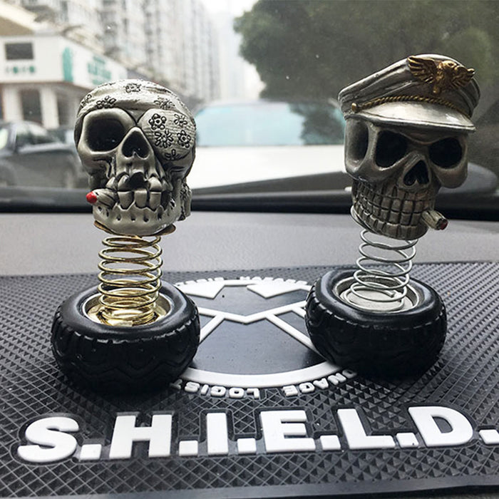 Shaking-Head Skull Dashboard Ornament
